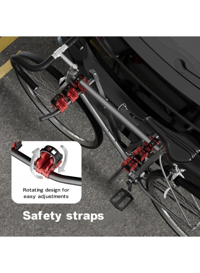 WALALLA Heavy Duty 3-Bike Carrier Rack Bicycle Mount for Mountain Bikes, E-bikes, Electric Bikes, High Capacity Bike Transport Rack，Compatible with Most Sedans Hatchbacks Minivans and SUVs - Image 3